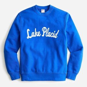 J.Crew Heritage 14 oz. fleece Lake Placid chain stitched graphic sweatshirt